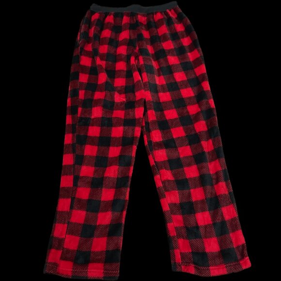 Holiday Fam Jams Men's Small Red and Black Plaid PJ Pants - Picture 2 of 5